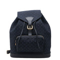 Louis Vuitton Monogram Mini Montsouris GM Backpack Navy Canvas Leather