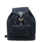 Louis Vuitton Monogram Mini Montsouris GM Backpack Navy Canvas Leather