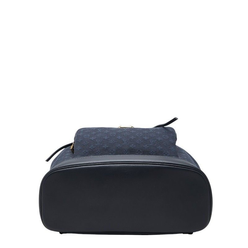 Louis Vuitton Monogram Mini Montsouris GM Backpack Navy Canvas Leather