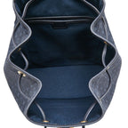 Louis Vuitton Monogram Mini Montsouris GM Backpack Navy Canvas Leather