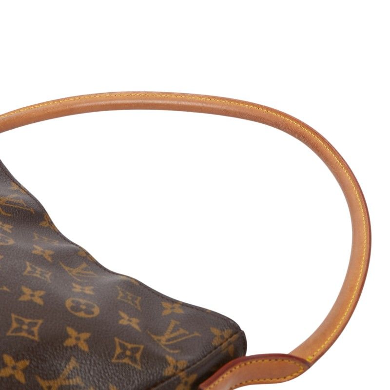 Louis Vuitton Monogram Looping GM Shoulder Bag Brown Leather