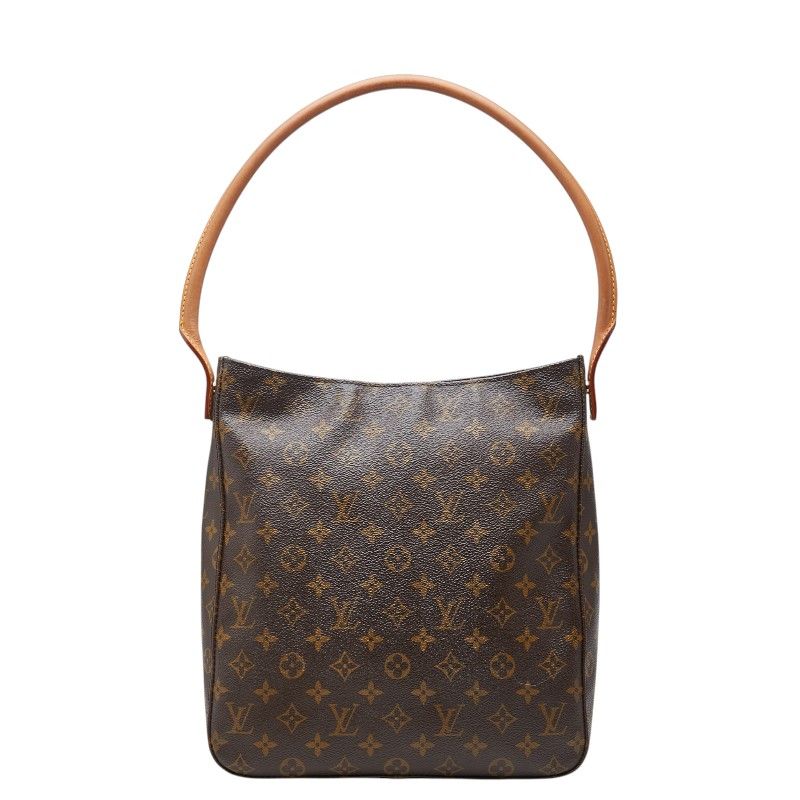 Louis Vuitton Monogram Looping GM Shoulder Bag Brown Leather