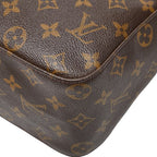 Louis Vuitton Monogram Looping GM Shoulder Bag Brown Leather