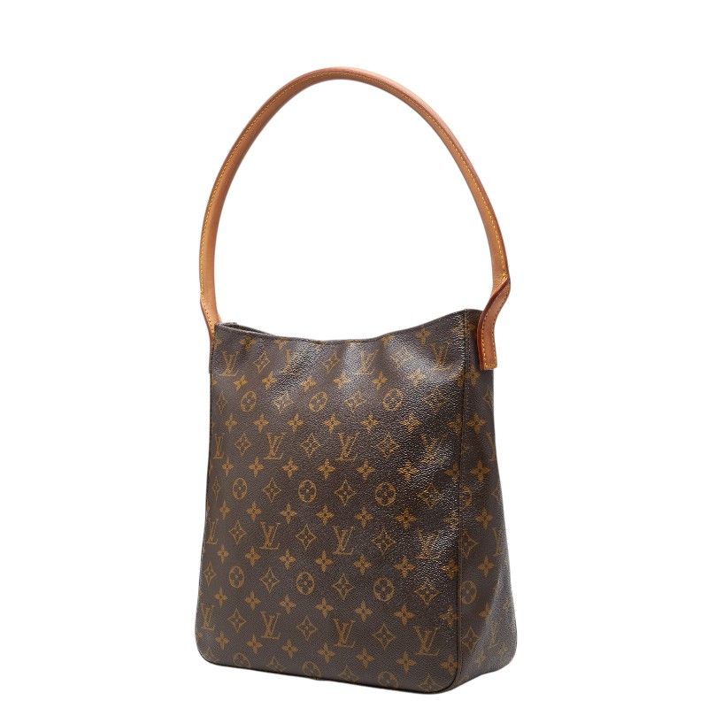 Louis Vuitton Monogram Looping GM Shoulder Bag Brown Leather