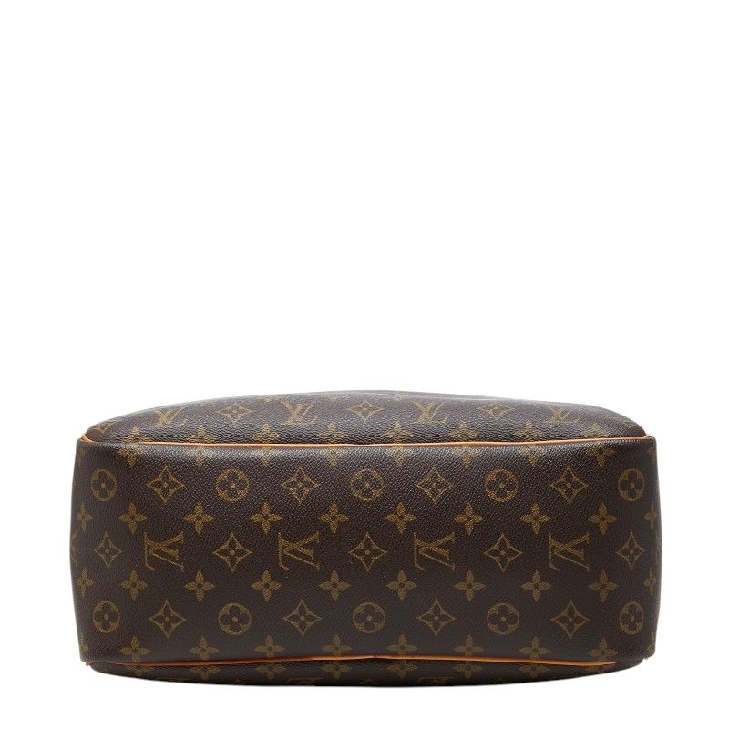 Louis Vuitton Monogram Deauville Handbag Brown Leather