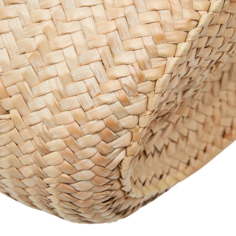 Loewe Classic Basket Large Tote Shoulder Bag Beige Brown Raffia Calfskin