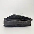 Prada Tassel Drawstring Shoulder Bag Suede Leather Black Vintage