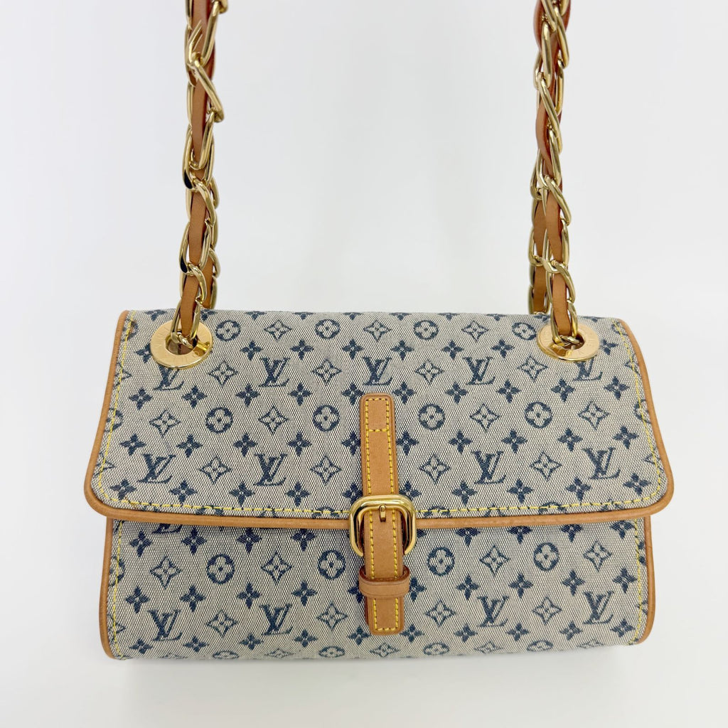 Louis Vuitton Monogram Mini Camille Shoulder Bag Canvas Leather Gray Beige