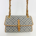 Louis Vuitton Monogram Mini Camille Shoulder Bag Canvas Leather Gray Beige