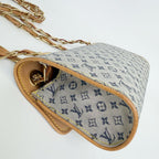 Louis Vuitton Monogram Mini Camille Shoulder Bag Canvas Leather Gray Beige
