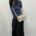 Louis Vuitton Monogram Mini Camille Shoulder Bag Canvas Leather Gray Beige