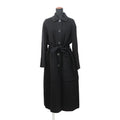 Hermes Coat Double Face Wrap Cashmere 34 Black