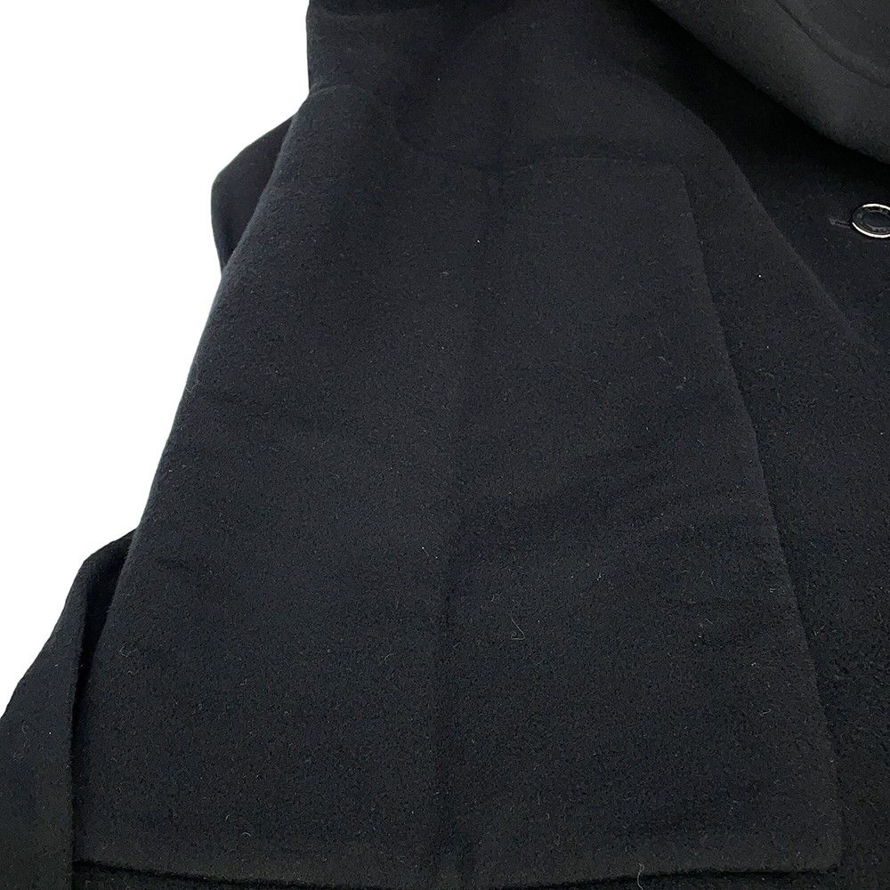 Hermes Coat Double Face Wrap Cashmere 34 Black — view 5