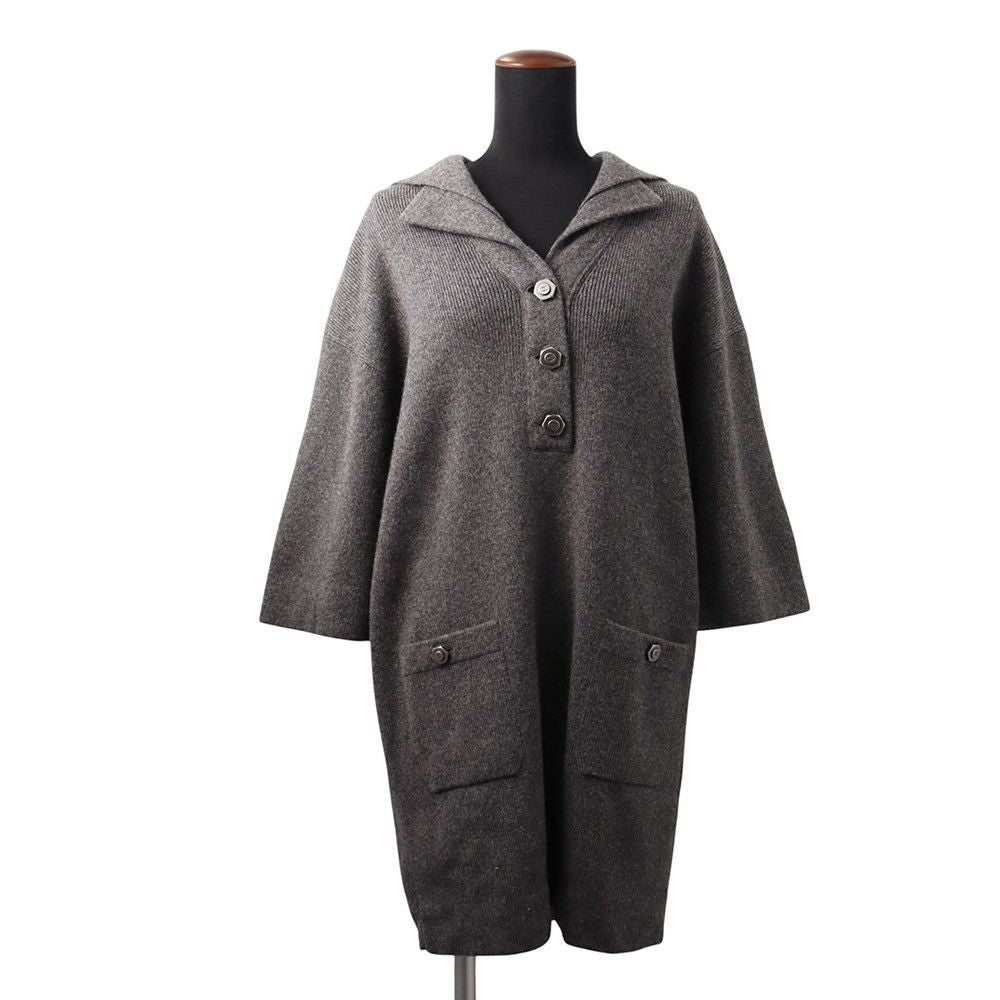 Chanel Dress Knit CC Logo Cashmere 36
