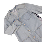 Chanel Jacket Denim Long CC Logo Coco Button Cotton 38 — view 3
