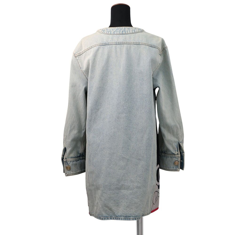 Chanel Jacket Denim Long CC Logo Coco Button Cotton 38 — view 2