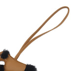Hermes Bag Charm Buddy Craft Black Lambskin Shearling