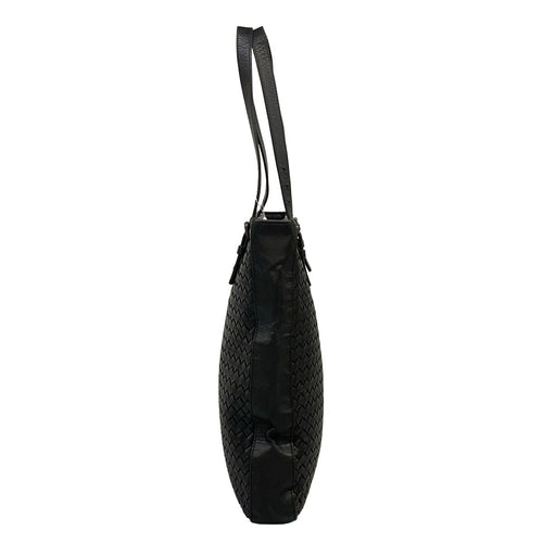 Bottega Veneta Shoulder Bag Intrecciato Black Leather