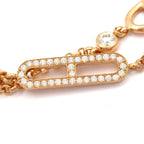 Hermes Bracelet Chaine D'ancre Chaos 18k Pink Gold Diamond Black Jade Spinel