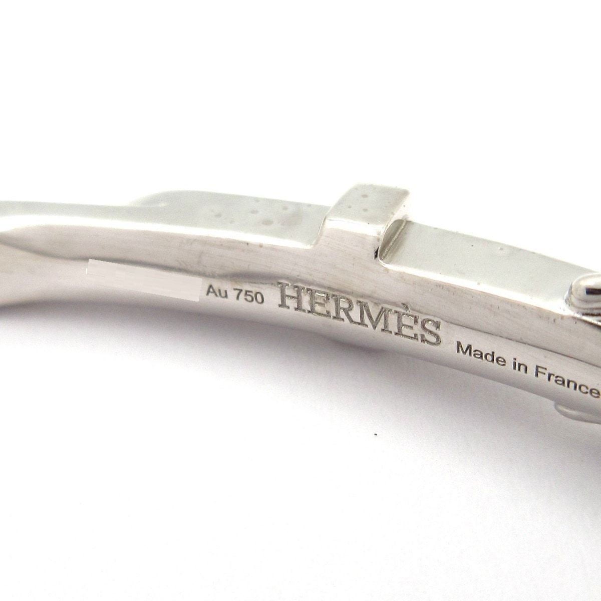 Hermes Bracelet 15 Etriviere Gourmette 18k White Gold Diamond 2025.05