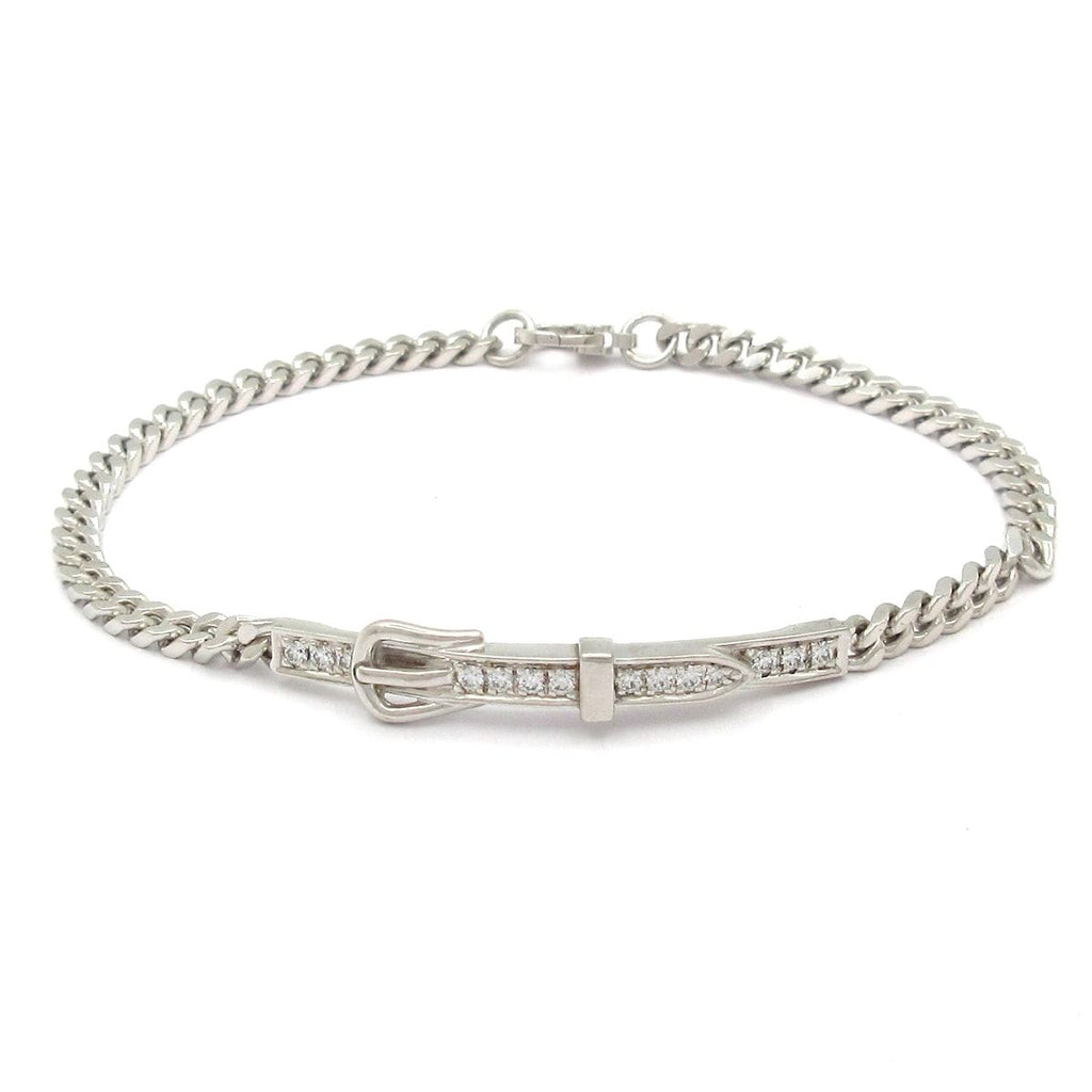Hermes Bracelet 15 Etriviere Gourmette 18k White Gold Diamond 2025.05