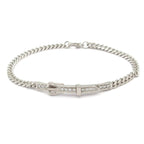 Hermes Bracelet 15 Etriviere Gourmette 18k White Gold Diamond 2025.05