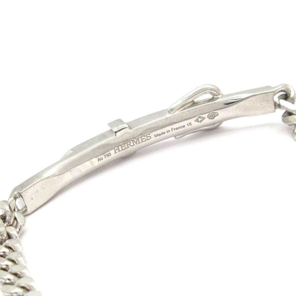 Hermes Bracelet 15 Etriviere Gourmette 18k White Gold Diamond 2025.05