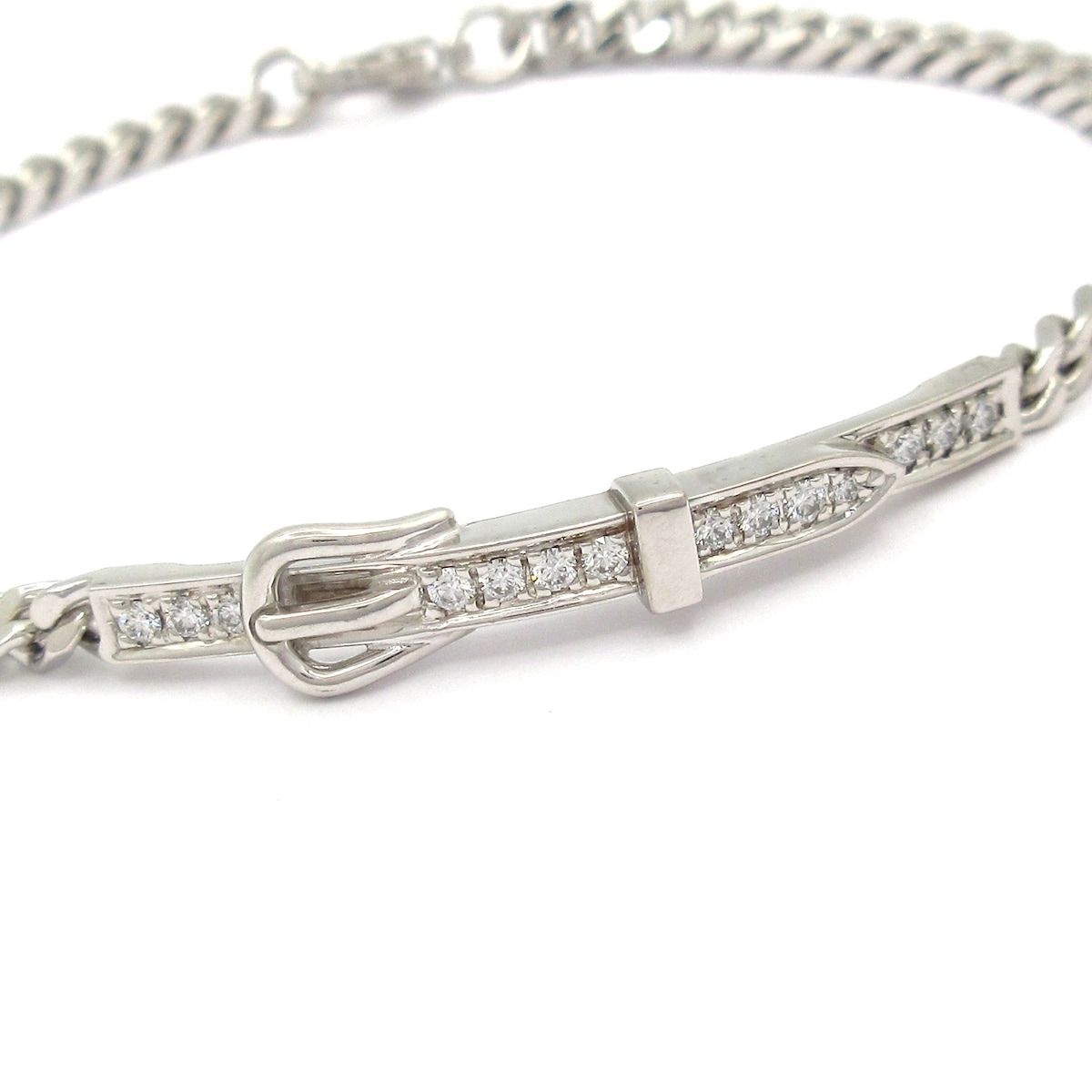 Hermes Bracelet 15 Etriviere Gourmette 18k White Gold Diamond 2025.05