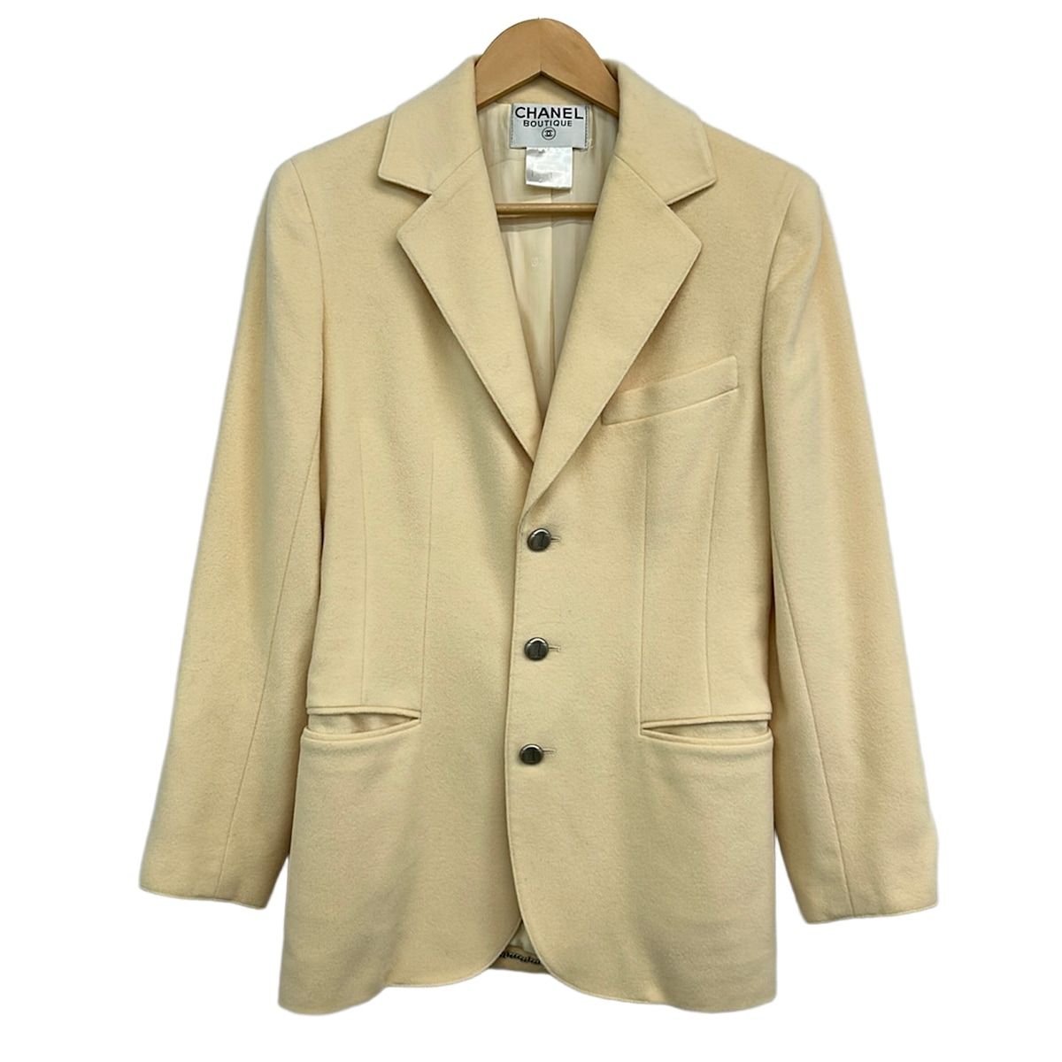 Chanel Jacket 38 M Ivory Long Sleeve Autumn Winter