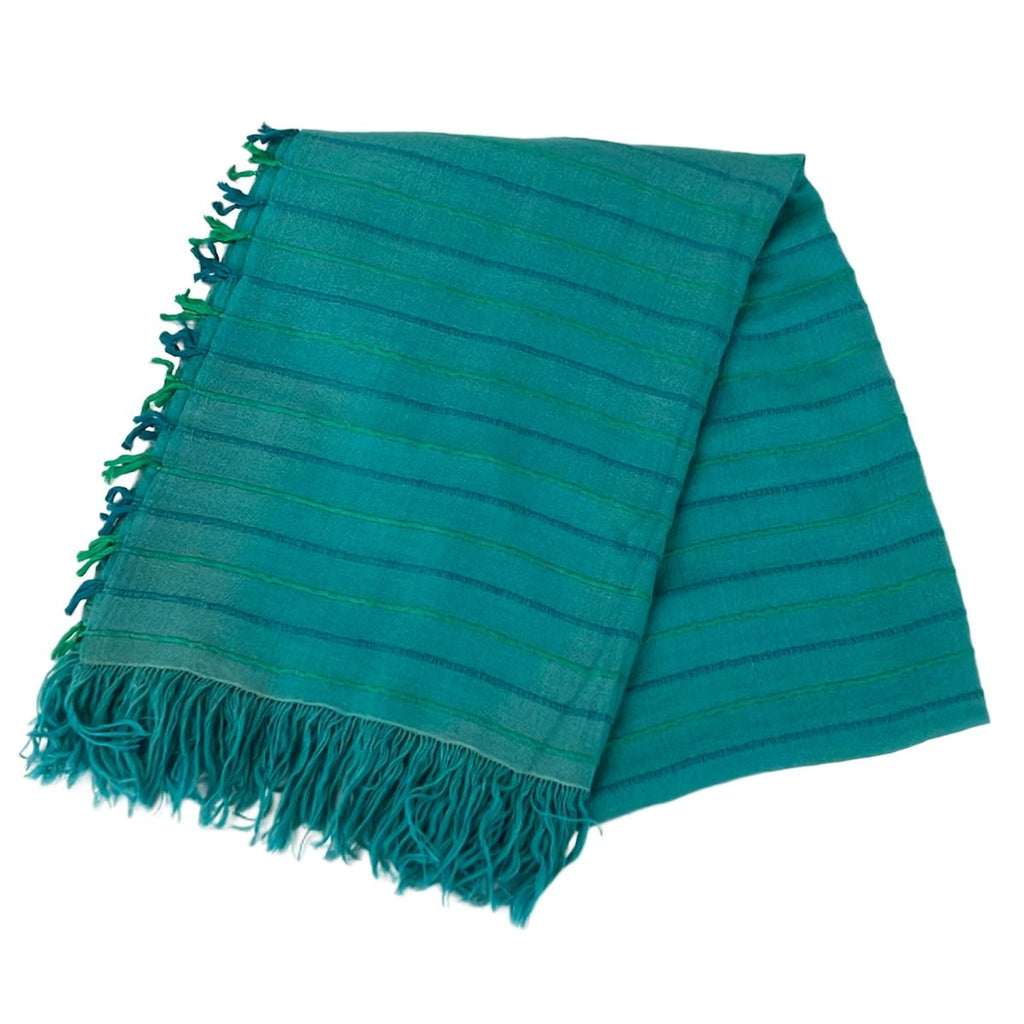 Hermes Light Green Plaid Chutney Cashmere Silk