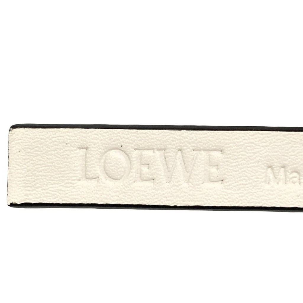 Loewe Belt White Dark Yellow Gold Reversible Anagram Leather