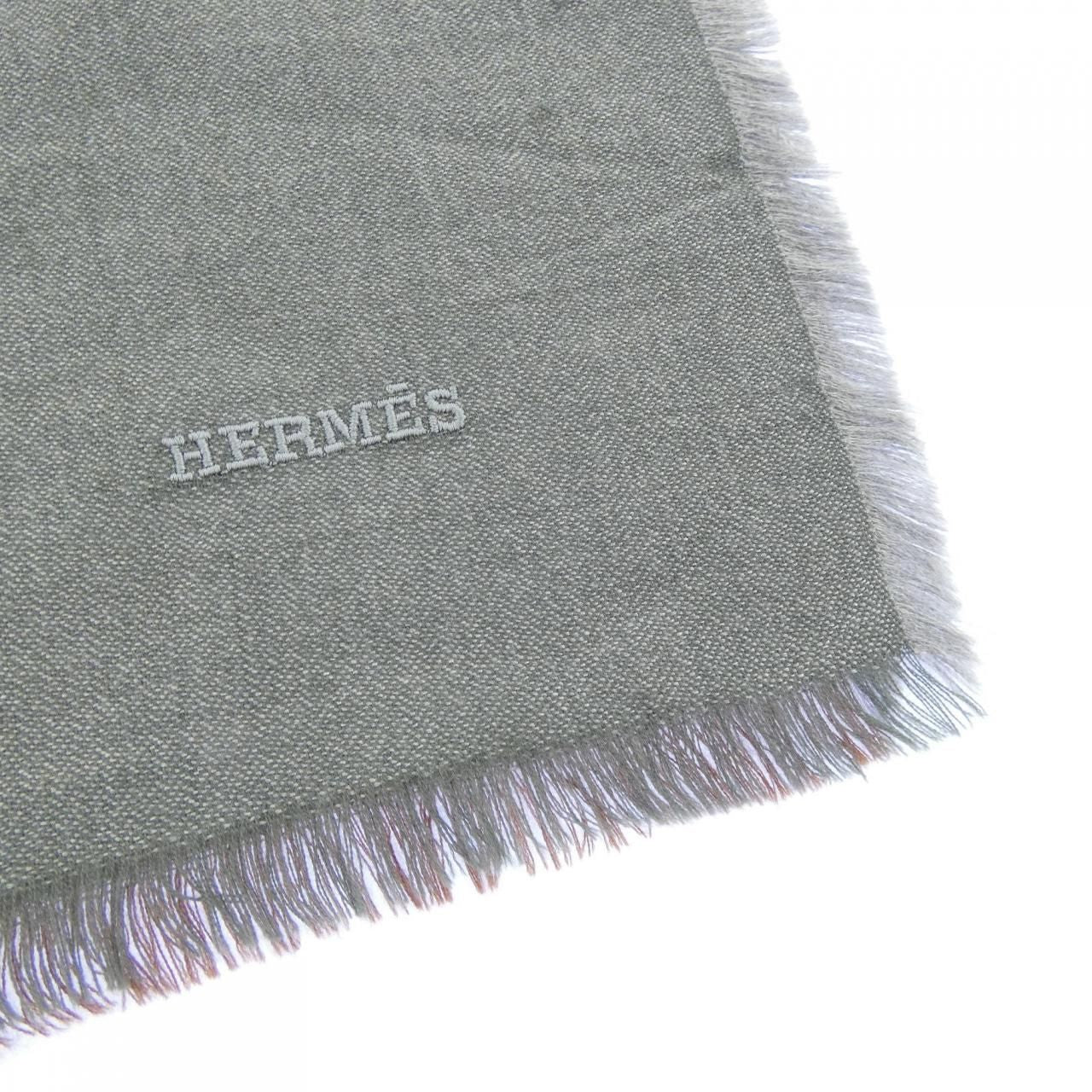 Hermes Stole Scarf Gray