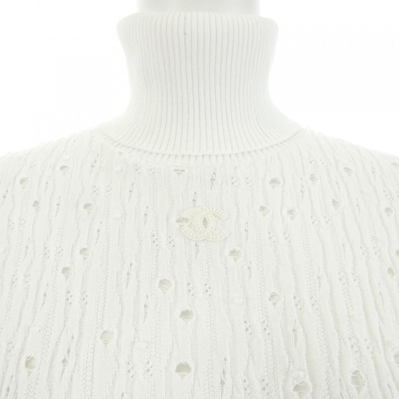 Chanel Knit Sweater White — view 6