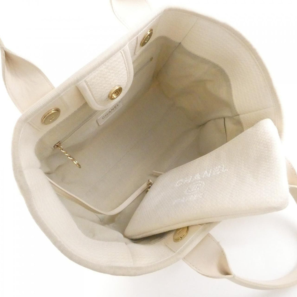 Chanel Deauville Line Ivory and Gold Tote Bag