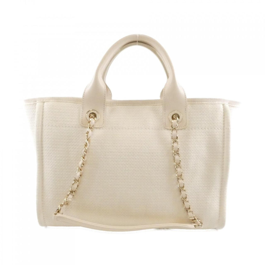 Chanel Deauville Line Ivory and Gold Tote Bag