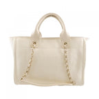 Chanel Deauville Line Ivory and Gold Tote Bag