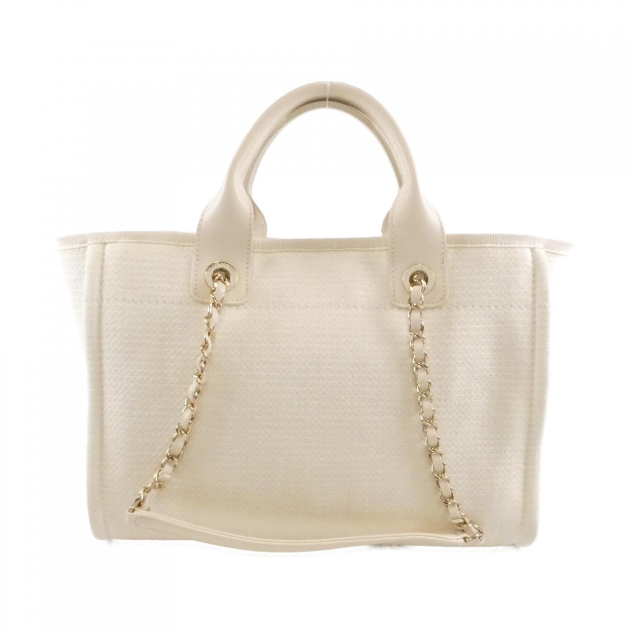 Chanel Deauville Line Ivory and Gold Tote Bag
