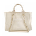 Chanel Deauville Line Ivory and Gold Tote Bag