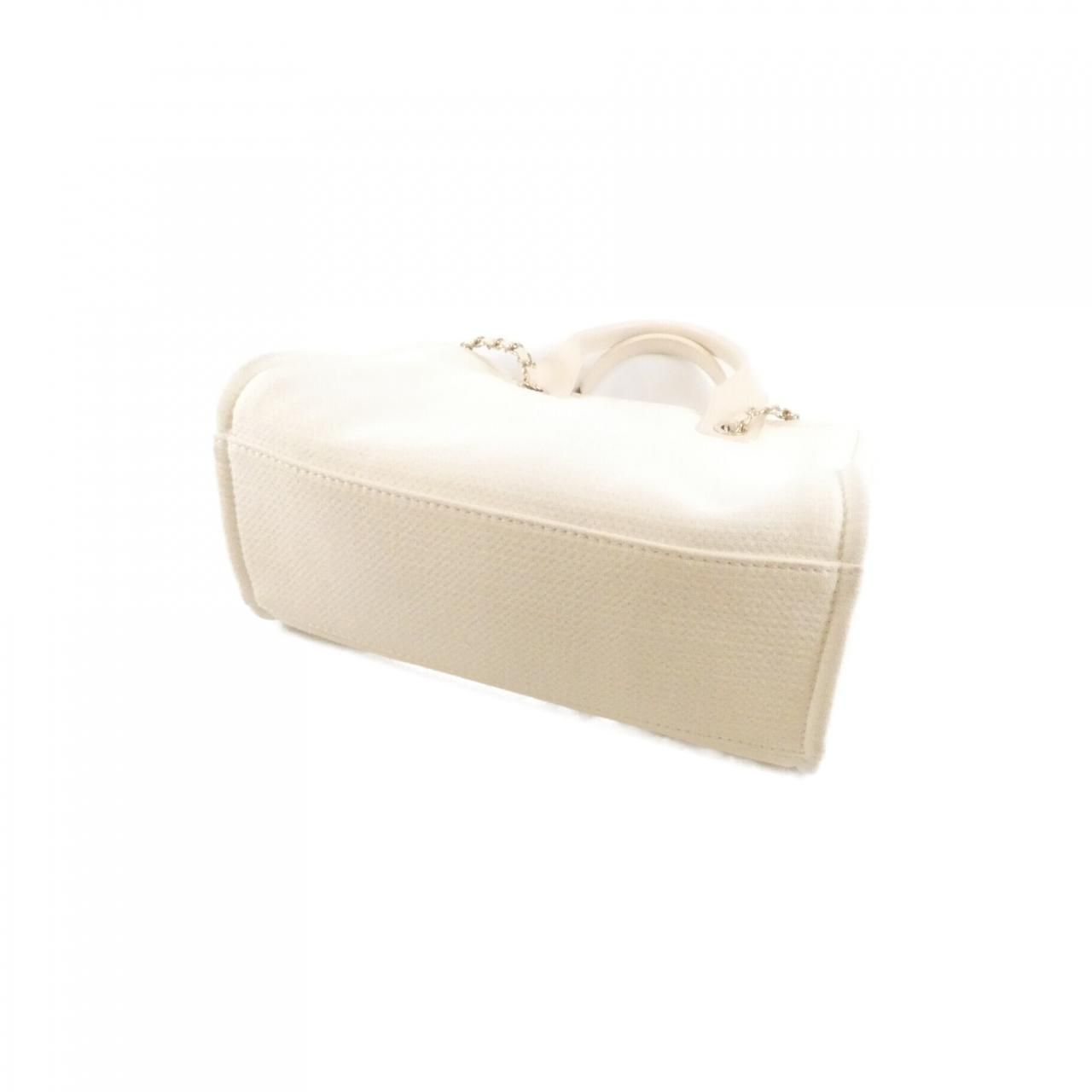 Chanel Deauville Line Ivory and Gold Tote Bag