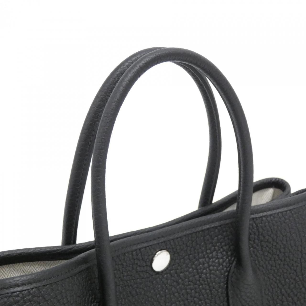 Hermes Garden Party 30 Black Negonda Tote Bag