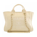 Chanel Deauville Line AS3257 Ivory Tote Bag