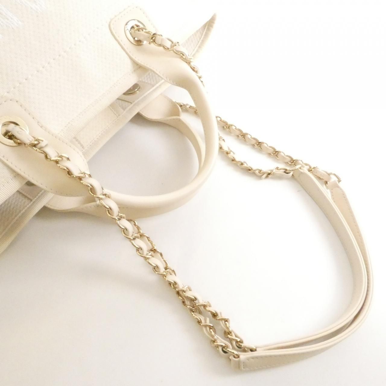 Chanel Deauville Line AS3257 Ivory Tote Bag