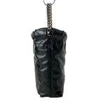 Chanel Handbag 22 Mini Black Chain Handle Vintage Silver Metal