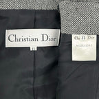 Dior Skirt Suit Black Light Gray Long Sleeve Knee Length Shoulder — view 5