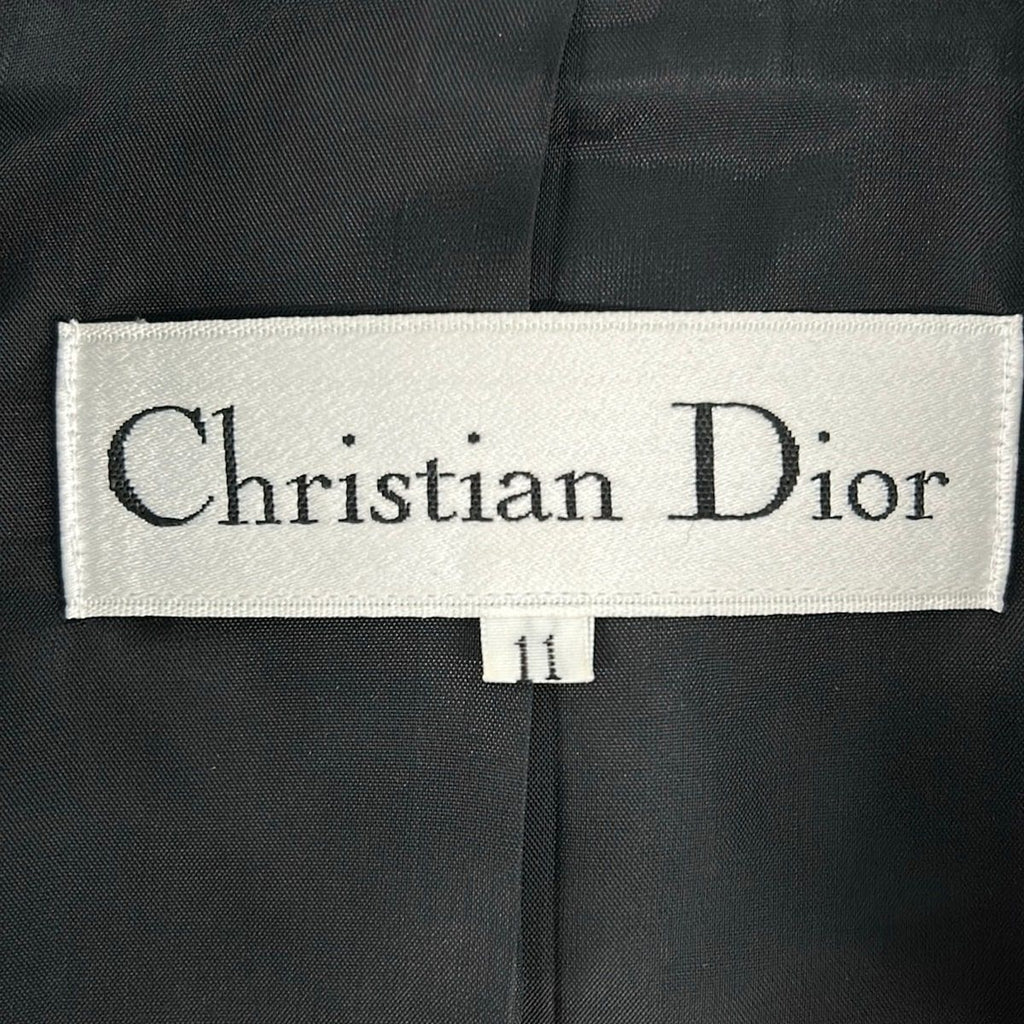Dior Skirt Suit Black Light Gray Long Sleeve Knee Length Shoulder — view 3