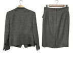 Dior Skirt Suit Black Light Gray Long Sleeve Knee Length Shoulder — view 2