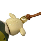 Loewe Key Holder Kiwi Puzz Charm Light Green Beige Multi Leather