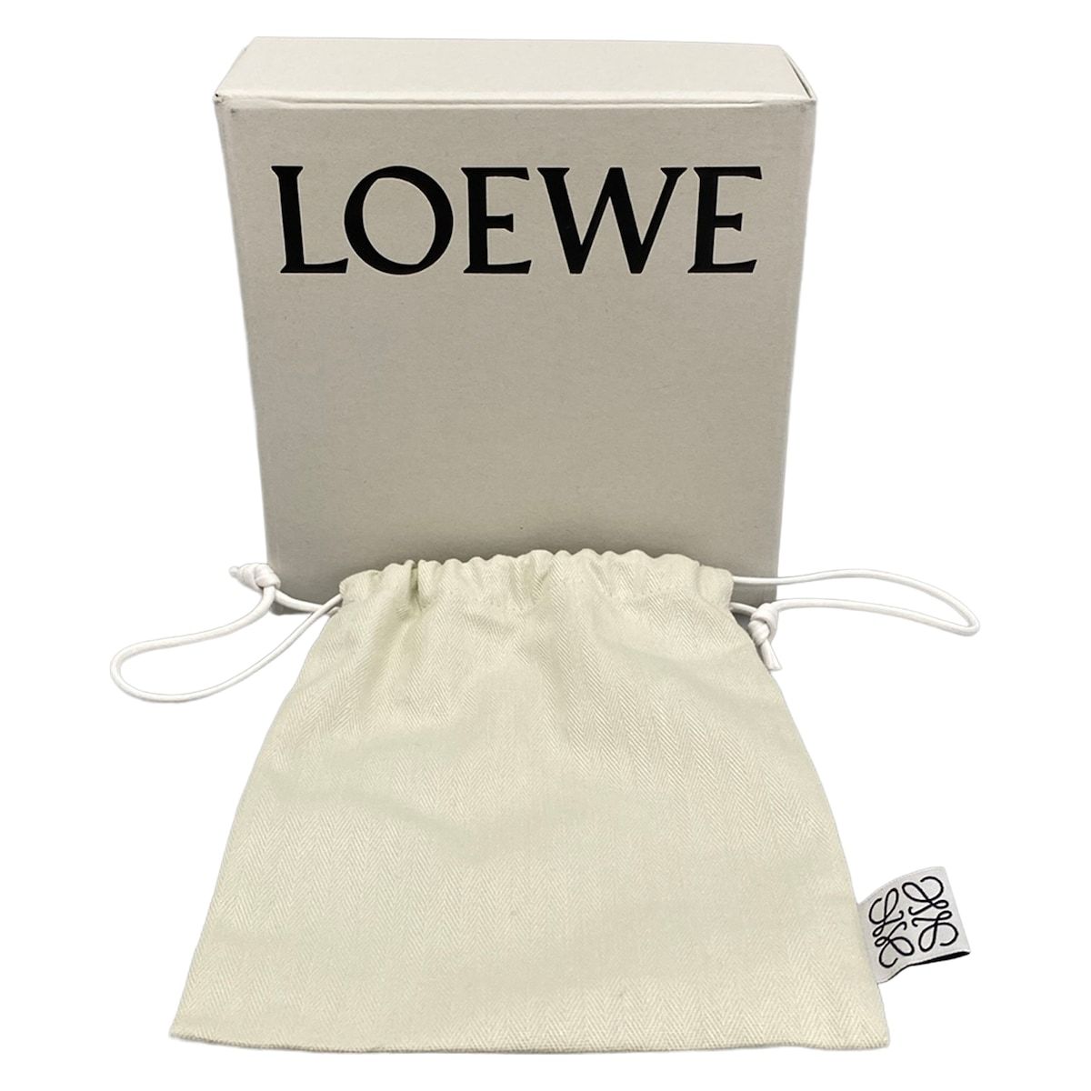 Loewe Key Holder Kiwi Puzz Charm Light Green Beige Multi Leather