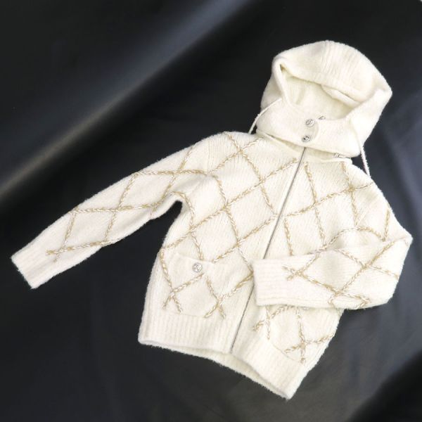 Chanel Knit Jacket Ivory — view 7