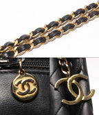 Chanel Chain Shoulder Bag Gold Quilted